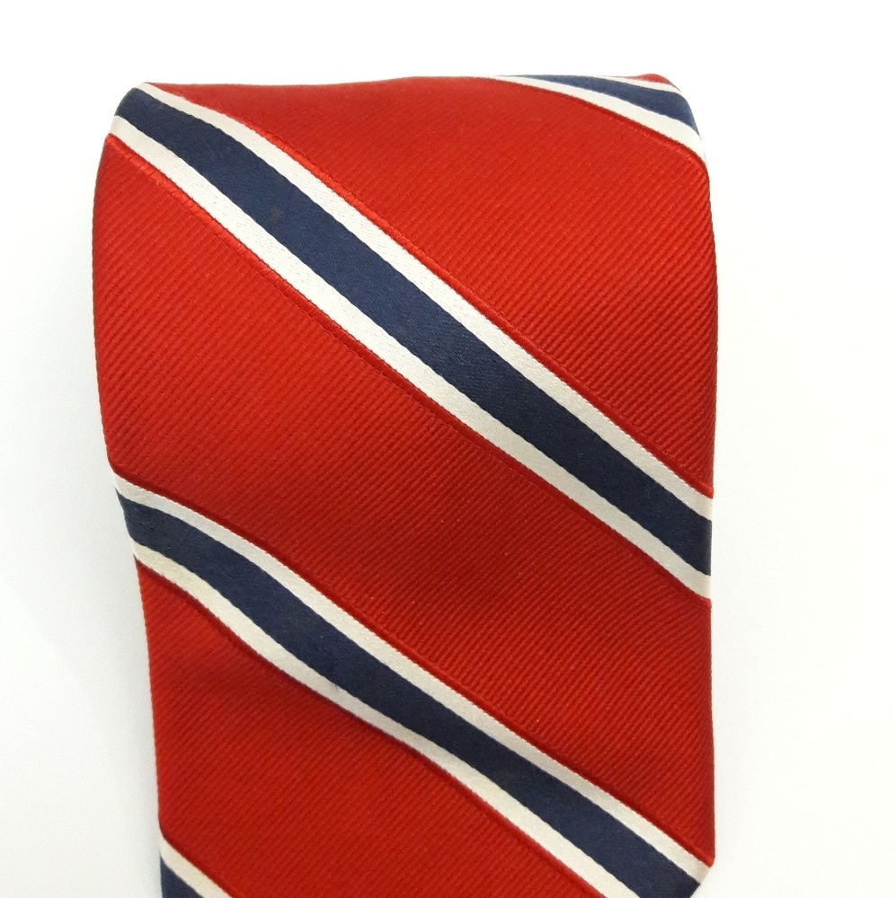 Nautica Men's Tie 100% Silk Blue, Red, White
